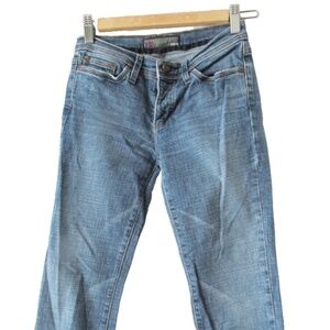 JOE'S Embroidery Pocket Leather JO Patch Button Straight Jeans Size 25